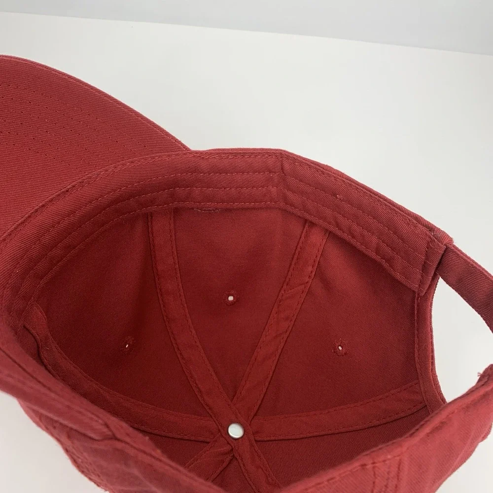 Top of the World Blank Hat Crimson Red Adjustable Strap TOW Dad Baseball Cap